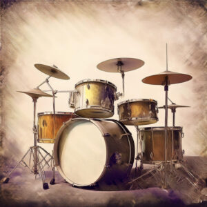 artistic picture of drum set