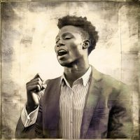 artistic picture of man singing